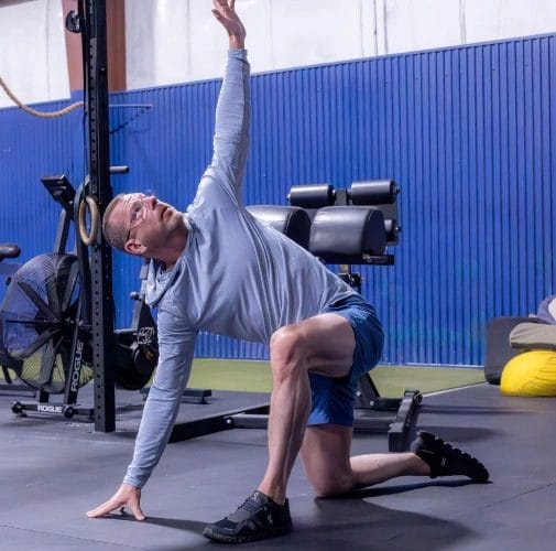 Yarmouth Community Fitness Man Stretching